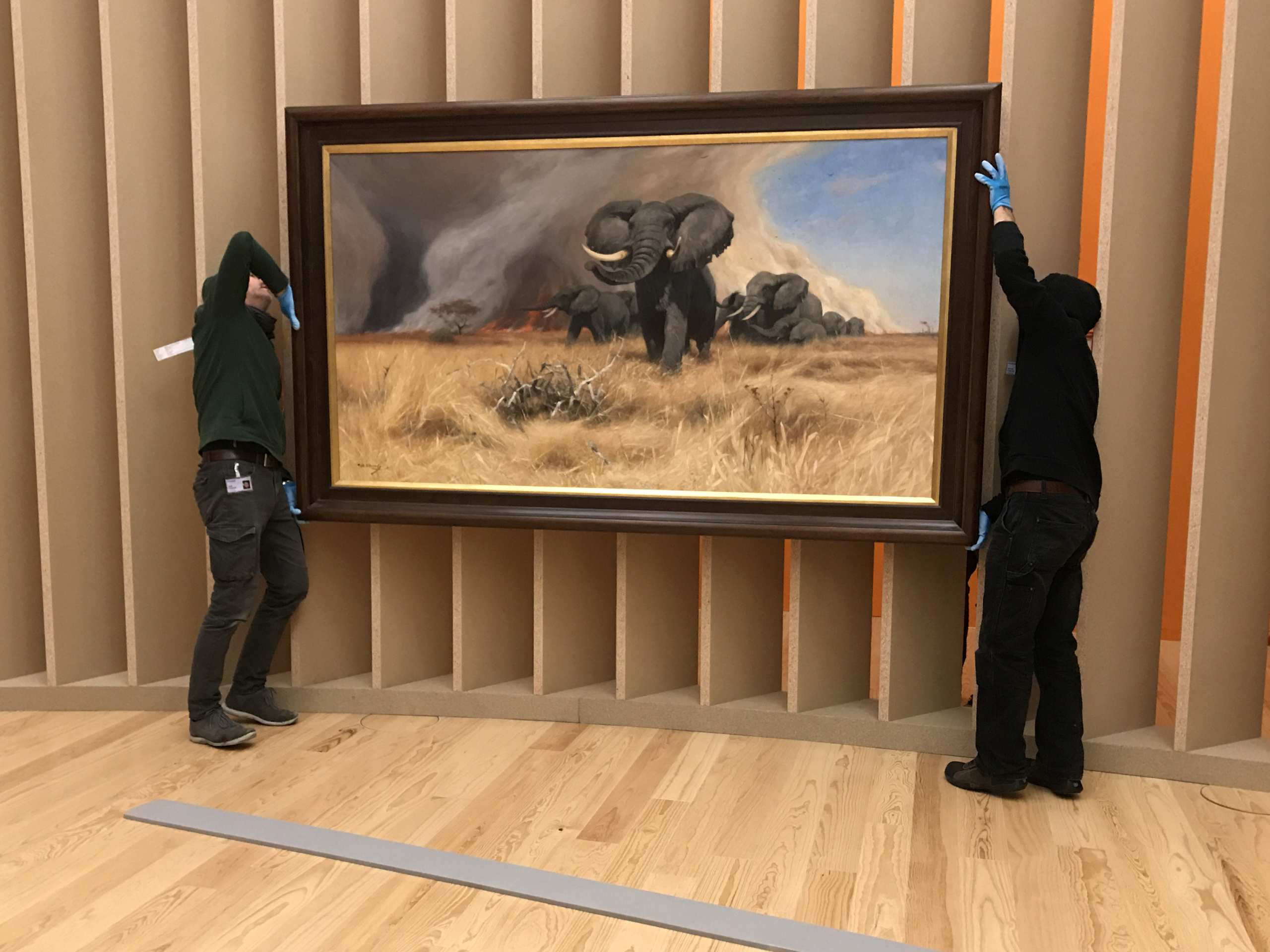 Wilhelm Kuhnert Elephants Installation at Schirn Kusthalle Germany