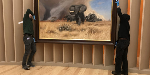 Wilhelm Kuhnert Elephants Installation at Schirn Kusthalle Germany
